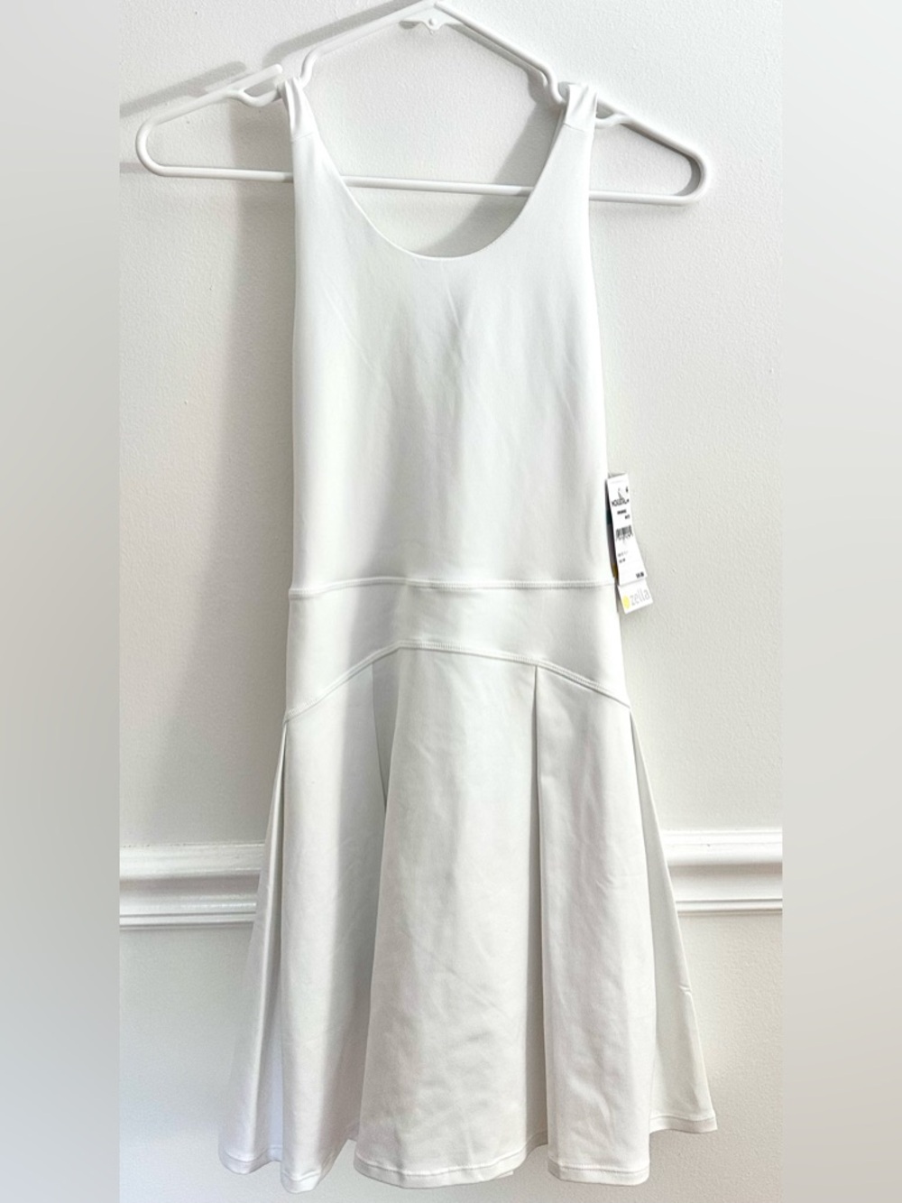 Zella Girl White Courtside Pleated Tennis Dress Kids XL 14/16 NWT Pickleball